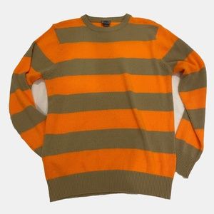 VINTAGE ORANGE AND TAN SWEATER